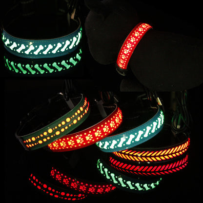 LED graviertes Halsband