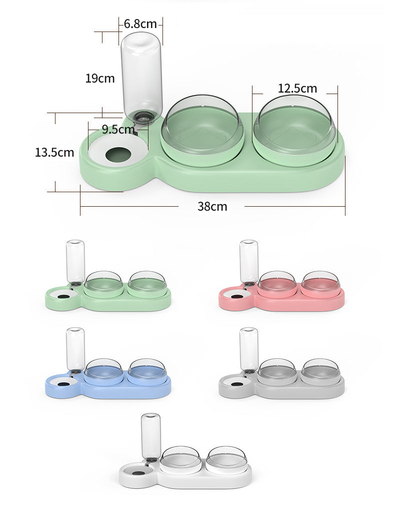 Doppelter Napf mit Wasserspender