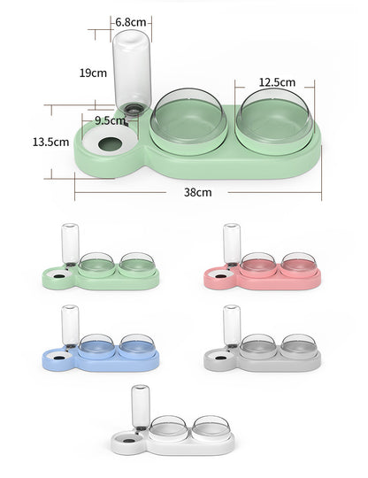 Doppelter Napf mit Wasserspender